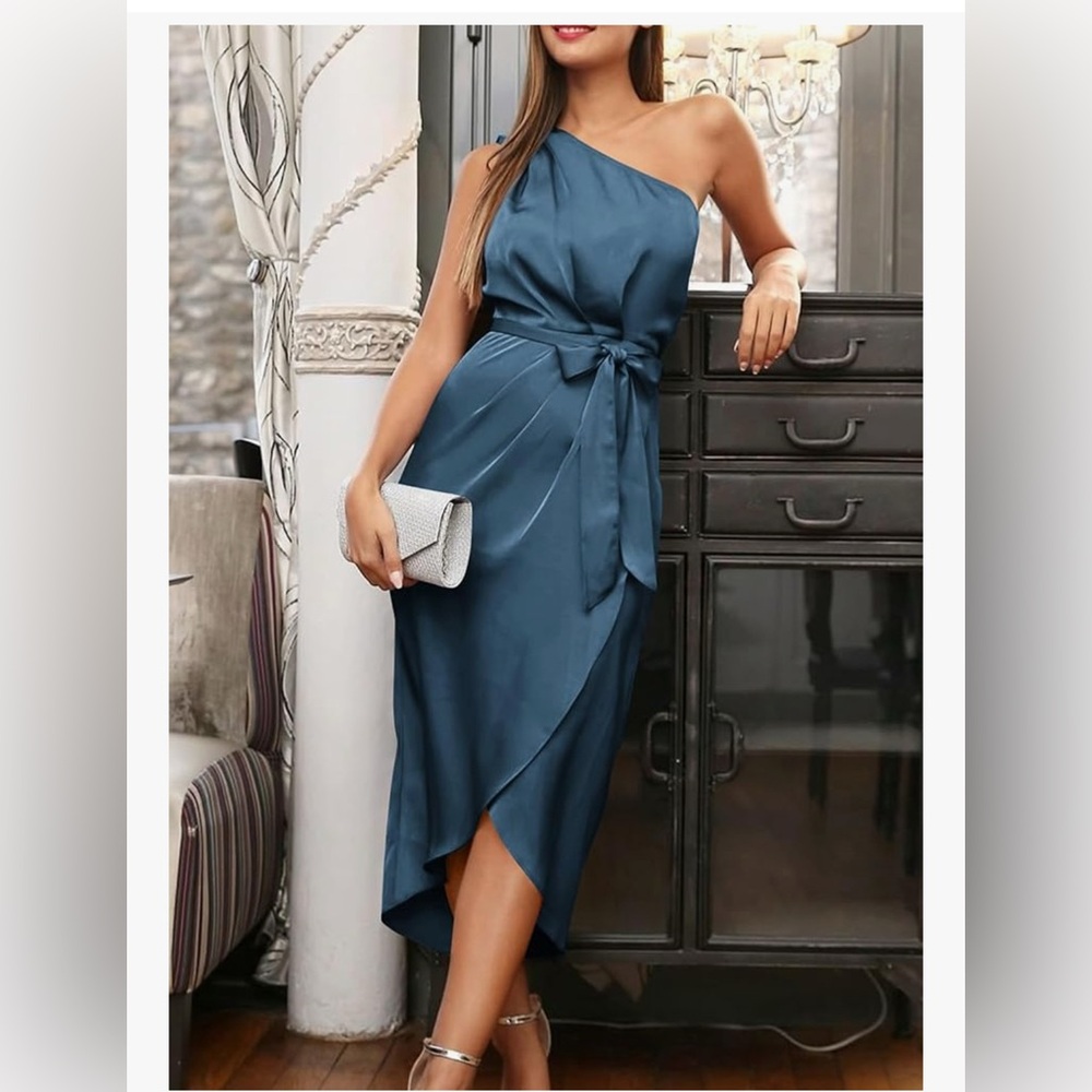 Pretty Garden One Shoulder Dress